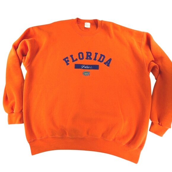 Vintage Florida Gators Sweatshirt M.J. Soffe 2XL Orange Crewneck Made In USA - Picture 1 of 7